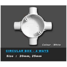 PVC INSPECTION CIRCULAR BOX -4 WAYS