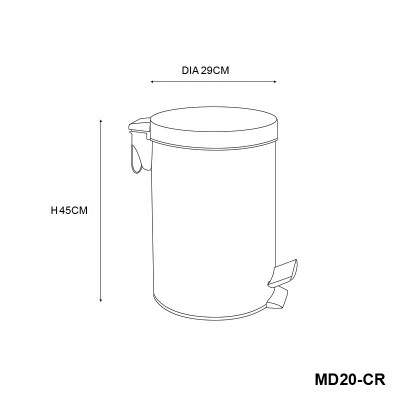 MOCHA 20 Liter Dustbin MD20-CR