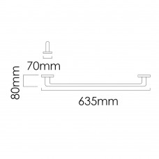 MOCHA Stainless Steel 304 Towel Bar - 600mm (Mirror Finish) M442-24