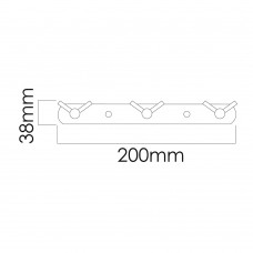 MOCHA Stainless Steel Hook Bar M8007-3