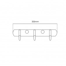 MOCHA Stainless Steel Hook Bar three hooks M8009-3