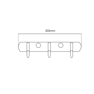MOCHA Stainless Steel Hook Bar three hooks M8009-3