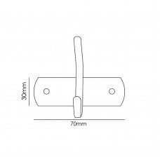 MOCHA Stainless Steel Hook Bar Single M8009-1
