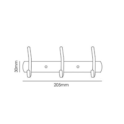 MOCHA Stainless Steel Hook Bar M8008-3