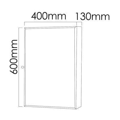 MOCHA Stainless Steel Mirror Cabinet (Chrome Finish) MMC363