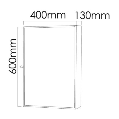 MOCHA Stainless Steel Mirror Cabinet (Black Powder Coating) MMC383