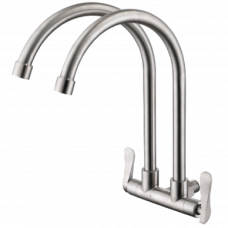 MOCHA Wall Mounted Double Spout Stainless Steel 304 M4522ASS