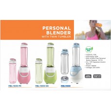MIDEA 0.6L Personal Blender With Twin Tumbler (600W) MBL-1000