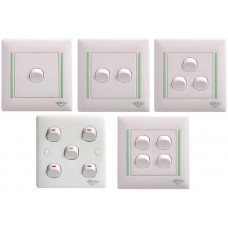 ERA S-A5 Series SwiEra flush switches with green reflective line which visible in dark environmenttches