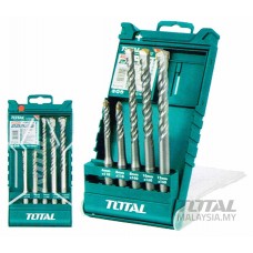 TOTAL Industrial 5 Pcs SDS Plus Hammer Drill Bits Set T-TAC190501