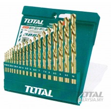 TOTAL 19 Pcs HSS Twist Drill Bits Set T-TACSD0195