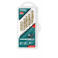 TOTAL 6 Pcs HSS Twist Drill Bits Set T-TACSD0605