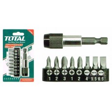 TOTAL Industrial 9 Pcs Screwdriver Bits Set T-TACSD3091