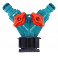 TOTAL 2-Way Hose Connector T-THHC1202