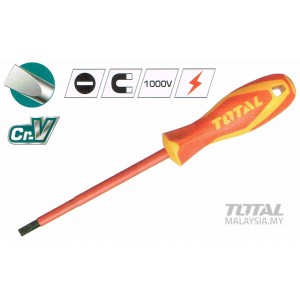 TOTAL Industrial Insulated Slotted Screwdriver T-THTIS5125