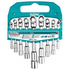 TOTAL Industrial 9 Pcs L-Angled Socket Wrench Set T-TLASWT0901